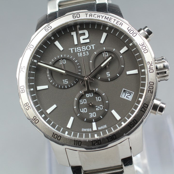 Near MINT TISSOT T095417A Grey Quartz 42mm Men's Watch