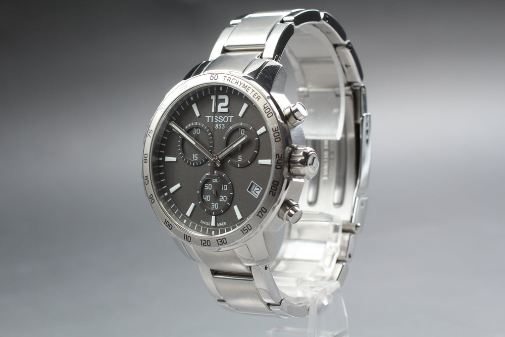 Near MINT TISSOT T095417A Grey Quartz 42mm Men's Watch