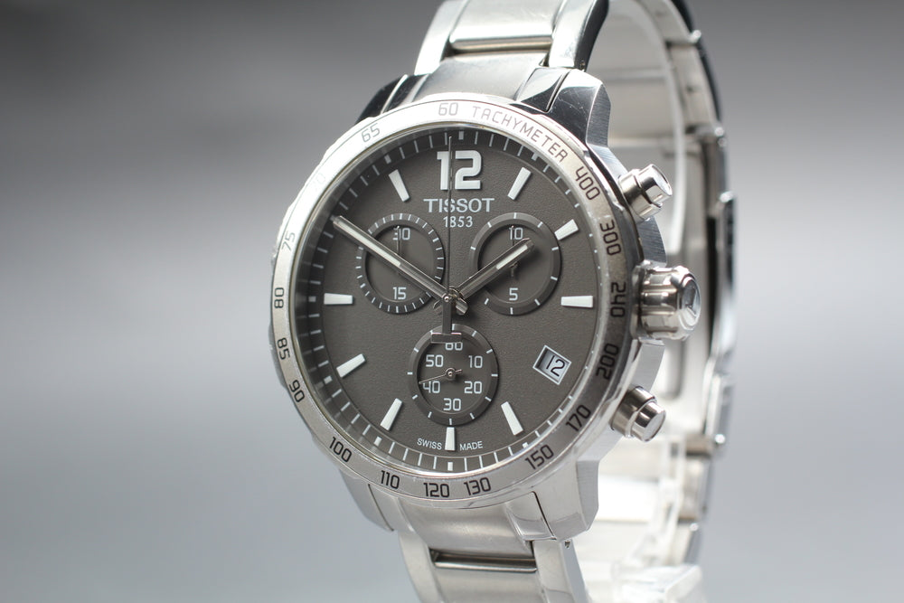 Near MINT TISSOT T095417A Grey Quartz 42mm Men's Watch