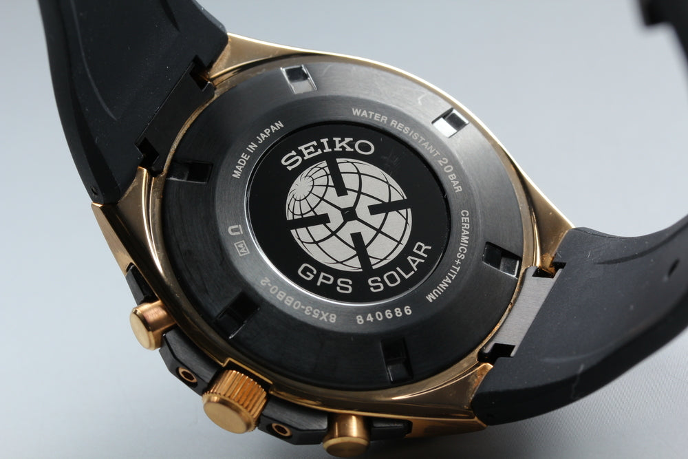 Near MINT SEIKO Astron 8X53-0BB0 Black Solar 45.8mm Men's Watch