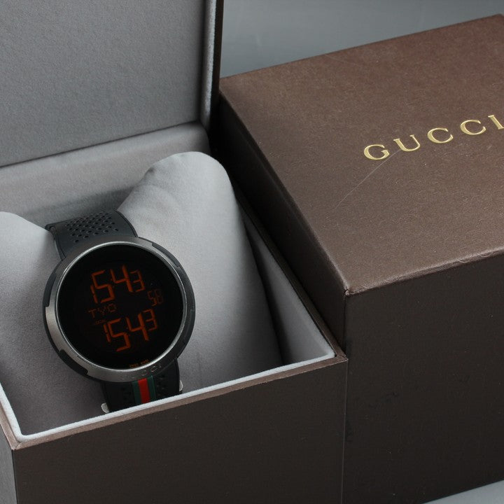 Near MINT GUCCI I-Gucci 114.1 Digital Quartz 49mm Men's Watch