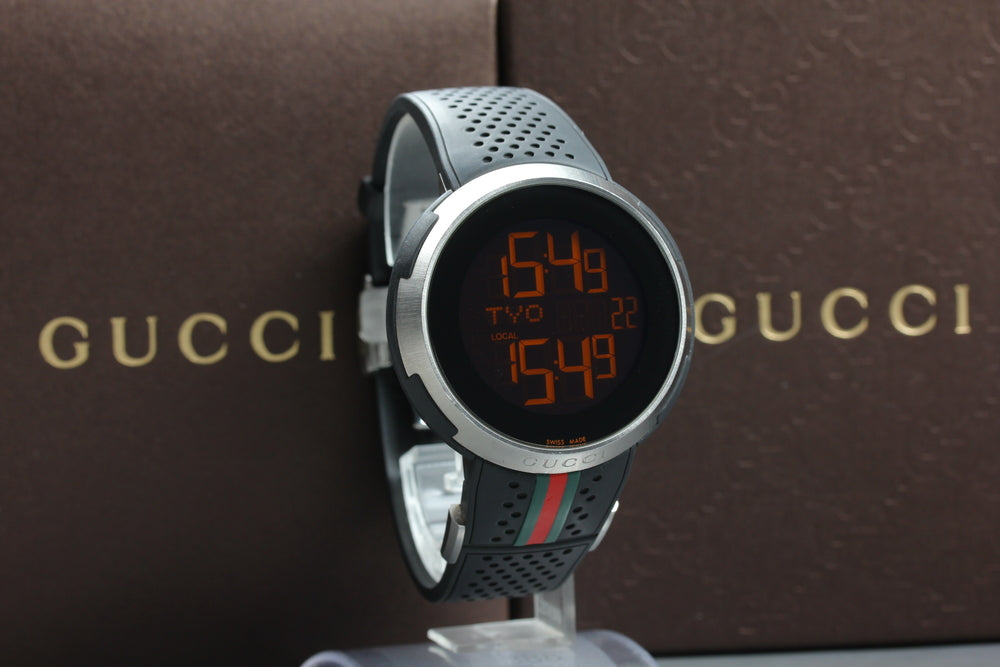 Near MINT GUCCI I-Gucci 114.1 Digital Quartz 49mm Men's Watch
