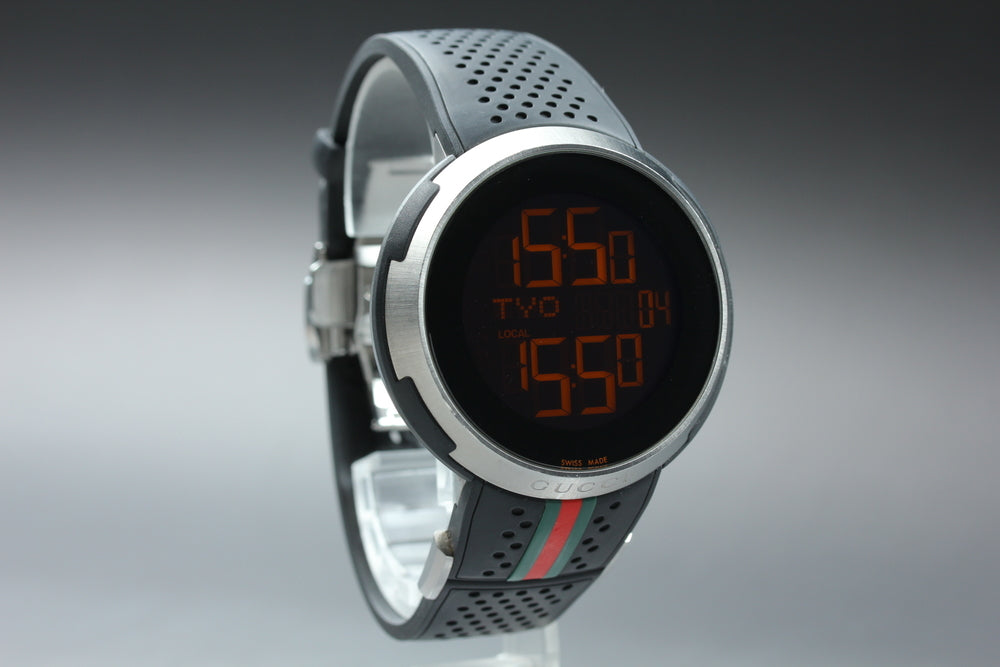 Near MINT GUCCI I-Gucci 114.1 Digital Quartz 49mm Men's Watch