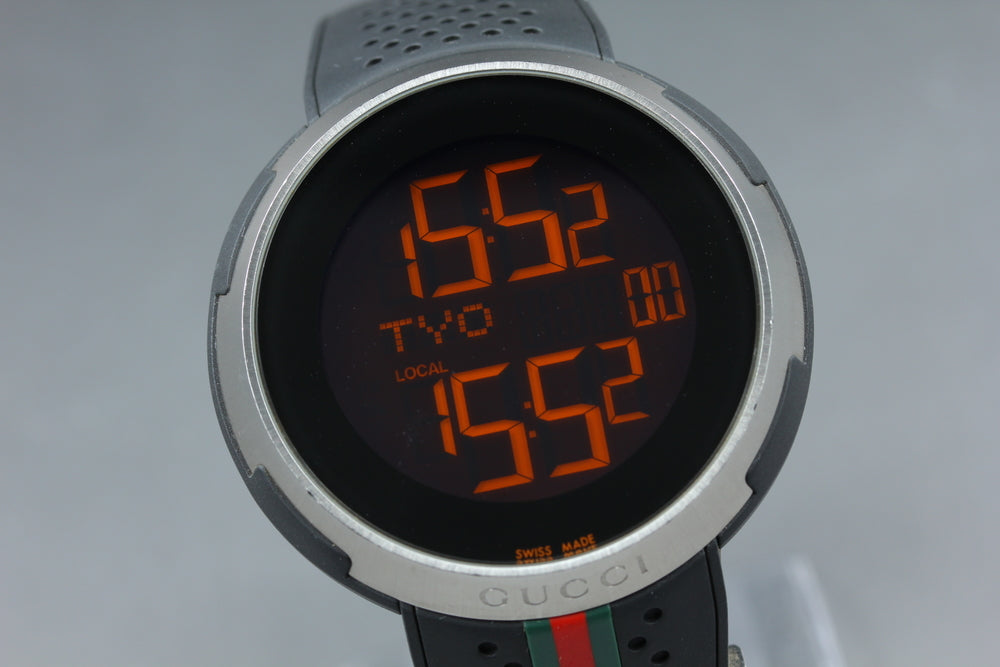 Near MINT GUCCI I-Gucci 114.1 Digital Quartz 49mm Men's Watch