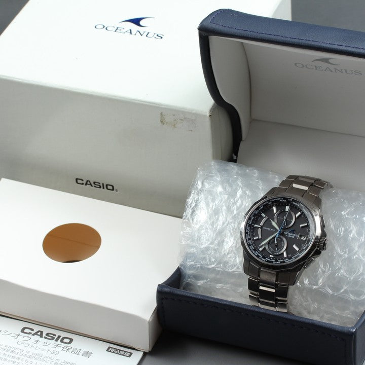 Near MINT CASIO Oceanus OCW-S2000 Black Solar 40mm Men's Watch