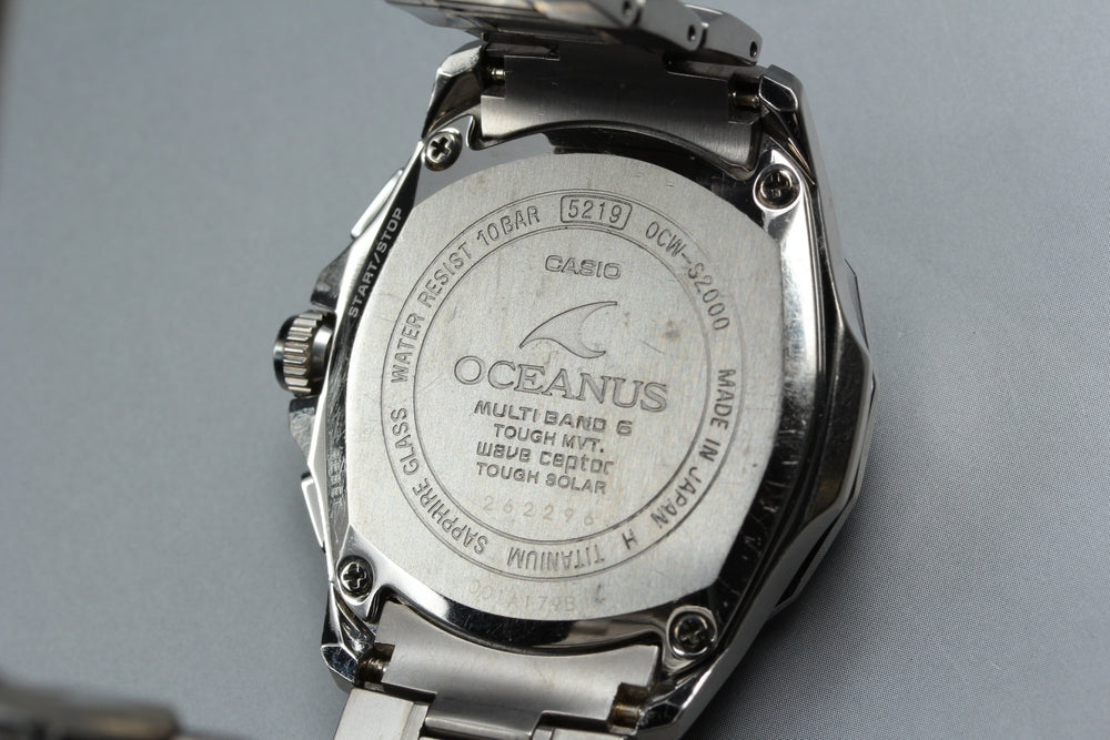Near MINT CASIO Oceanus OCW-S2000 Black Solar 40mm Men's Watch