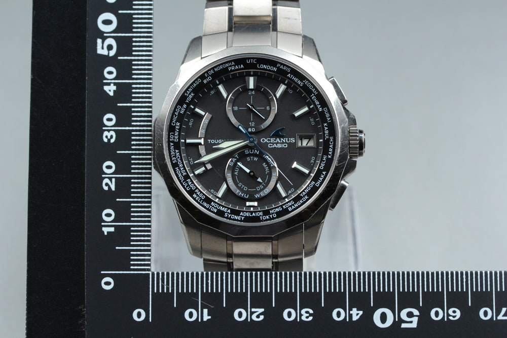 Near MINT CASIO Oceanus OCW-S2000 Black Solar 40mm Men's Watch