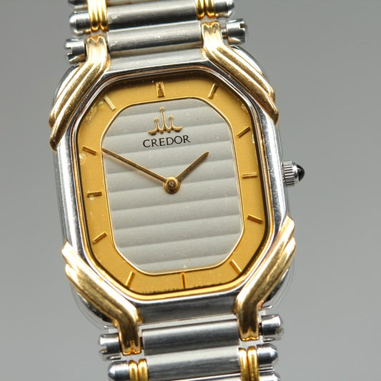 SEIKO Credor 2F70-5491 Silver/Gold Quartz 19mm Ladies Watch