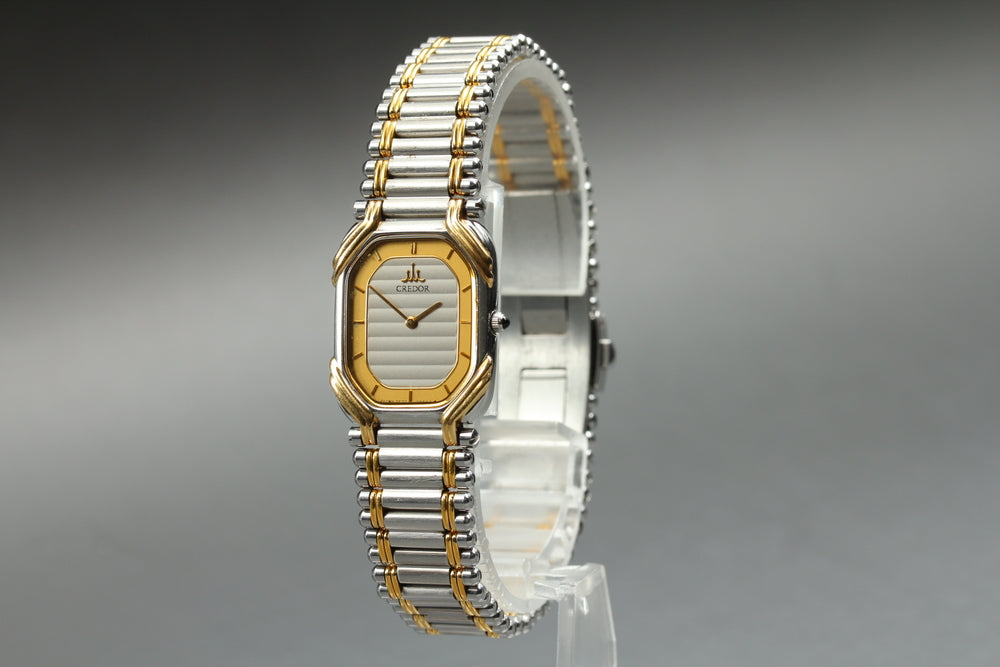 SEIKO Credor 2F70-5491 Silver/Gold Quartz 19mm Ladies Watch