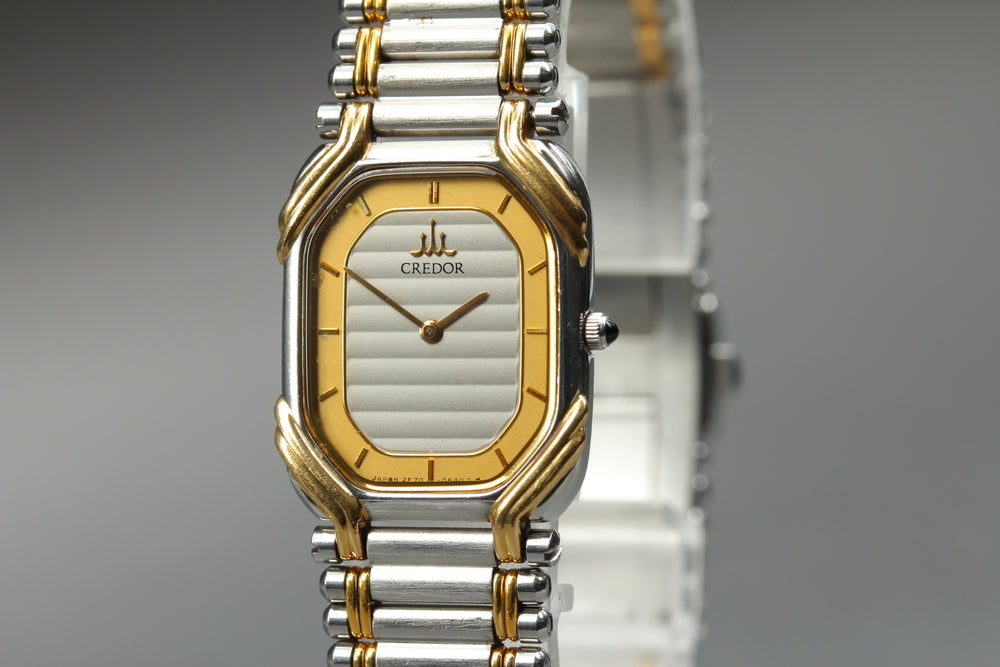 SEIKO Credor 2F70-5491 Silver/Gold Quartz 19mm Ladies Watch