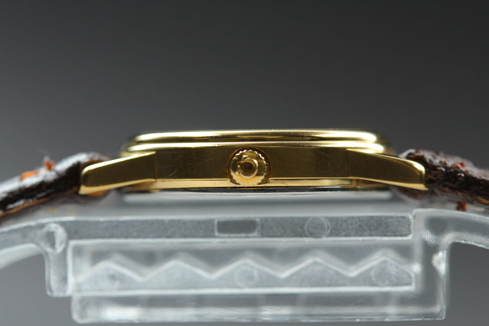 Near MINT OMEGA De Ville 591.0294 Cal.1450 Gold Quartz 19.9mm Ladies Watch