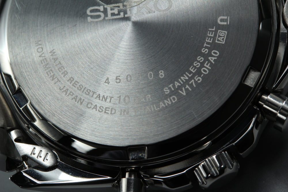 MINT SEIKO V175-0FA0 Navy Solar 42mm Men's Watch