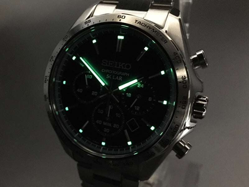 MINT SEIKO V175-0FA0 Navy Solar 42mm Men's Watch