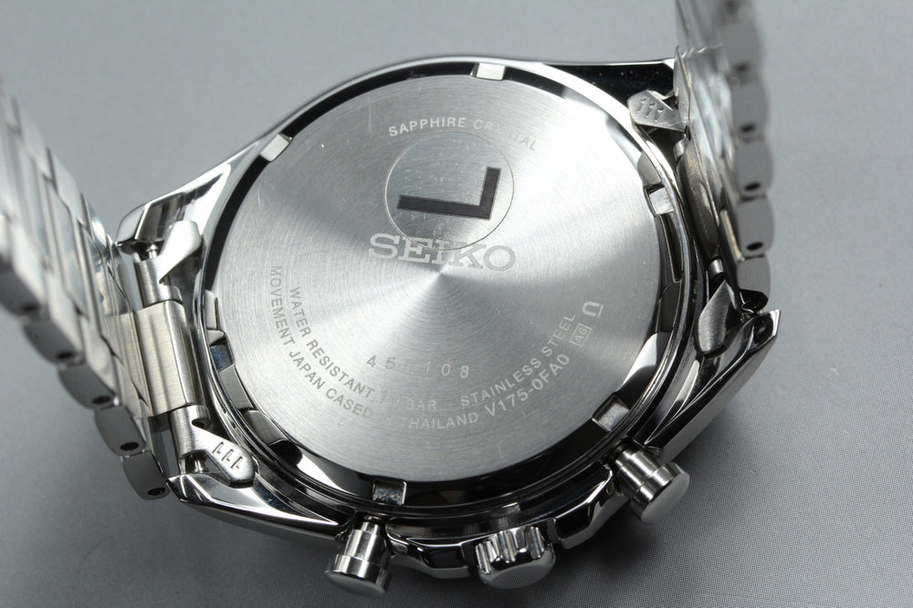 MINT SEIKO V175-0FA0 Navy Solar 42mm Men's Watch