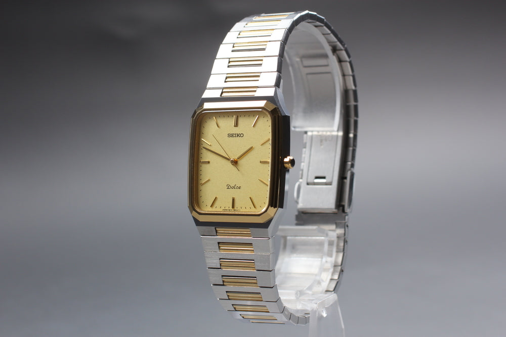 MINT SEIKO Dolce 5E31-5B0A Gold Quartz 28mm Men's Watch 1990