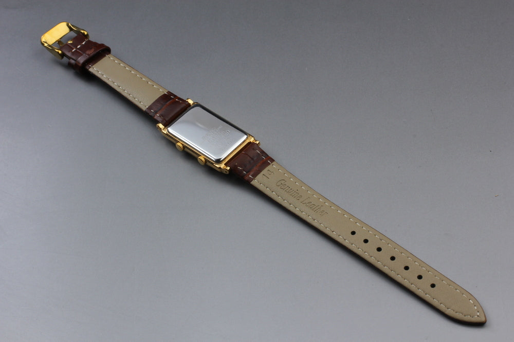 Near MINT SEIKO Noie Neue 1EFW-5A00 White Quartz 19mm Men's Watch 1996