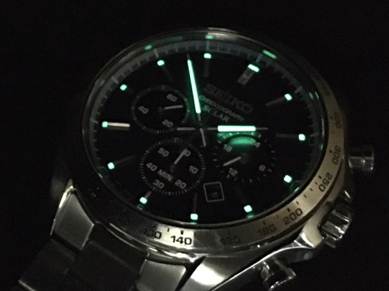 Near MINT SEIKO V175-0FA0 Blue Quartz 42mm Men's Watch