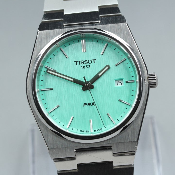 Near MINT TISSOT PRX T137410A Green Quartz 40mm Men's Watch