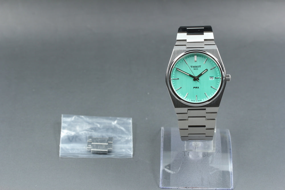 Near MINT TISSOT PRX T137410A Green Quartz 40mm Men's Watch