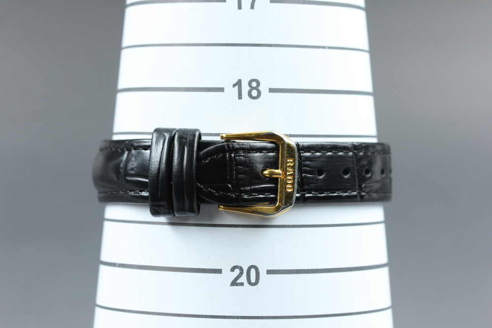 Near MINT RADO Jubilee 160.3605.2N Black/Gold Quartz 24mm Ladies Watch