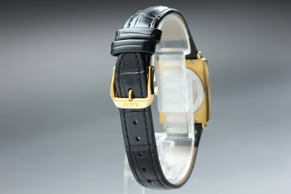 Near MINT RADO Jubilee 160.3605.2N Black/Gold Quartz 24mm Ladies Watch