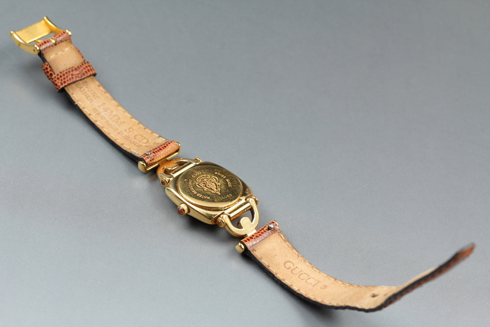 GUCCI Horsebit 6300L Gold Quartz 21mm Ladies Watch