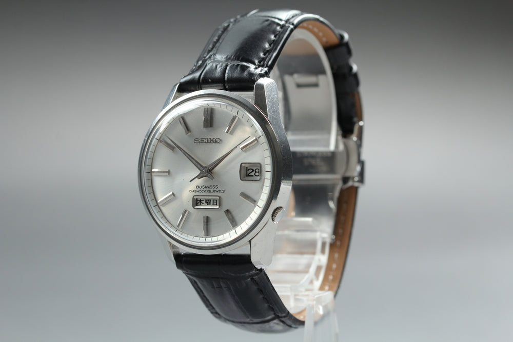 Near MINT SEIKO Business 6206-8040 Silver Auto 35mm Men's Watch 1967