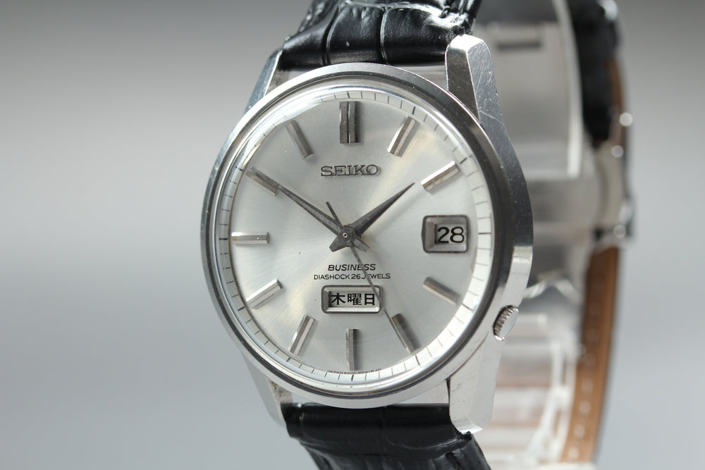 Near MINT SEIKO Business 6206-8040 Silver Auto 35mm Men's Watch 1967