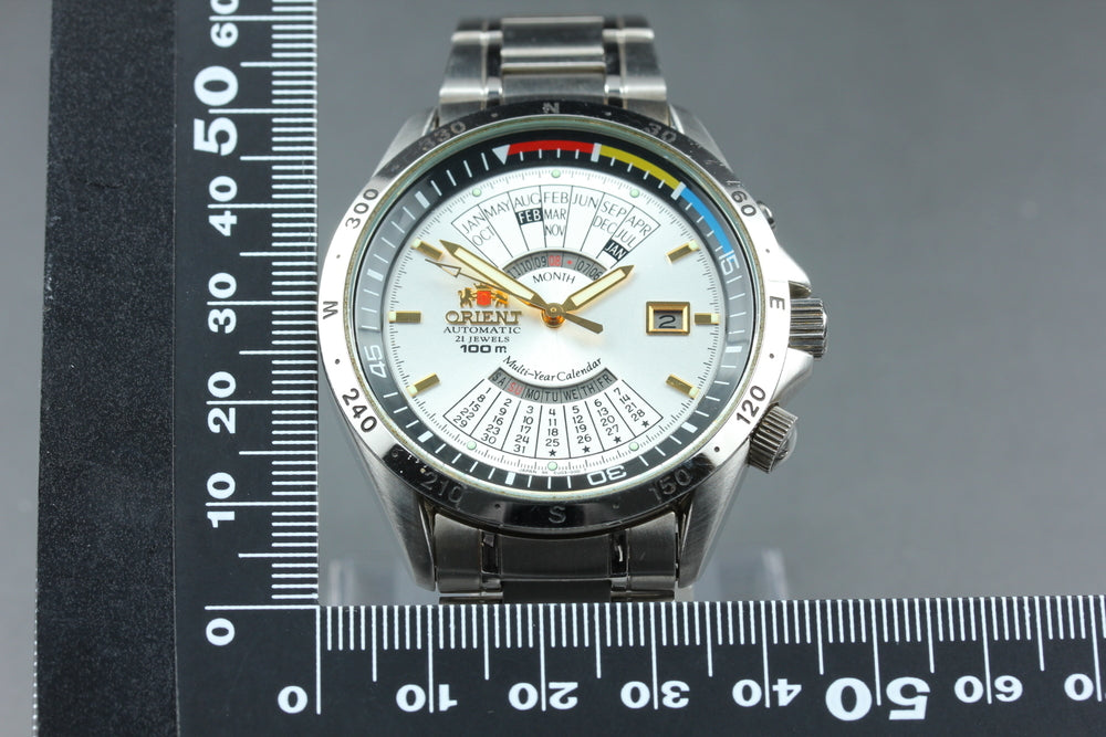 Near MINT ORIENT EU03-C0 CA Silver Auto 43.2mm Men's Watch