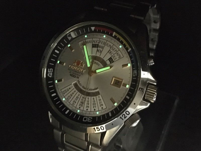 Near MINT ORIENT EU03-C0 CA Silver Auto 43.2mm Men's Watch