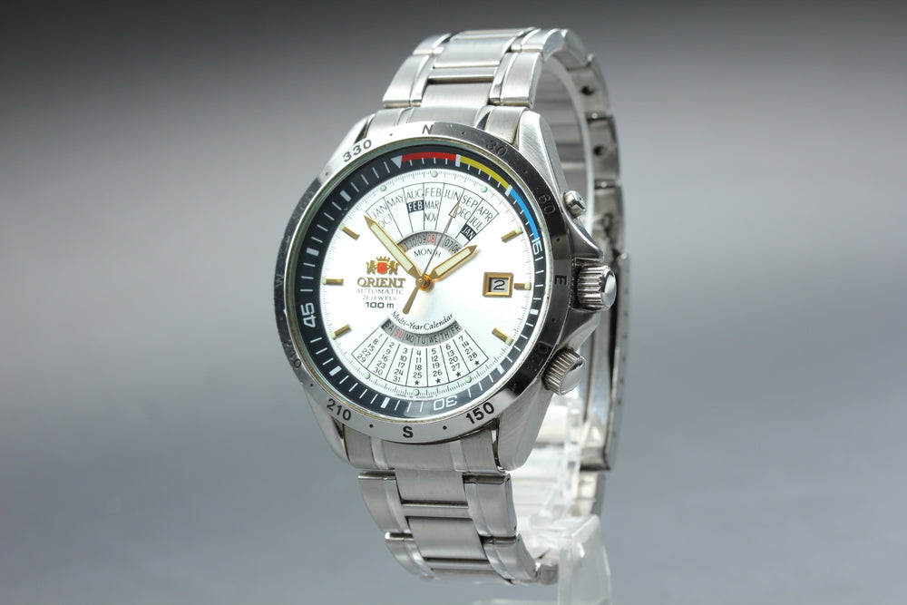 Near MINT ORIENT EU03-C0 CA Silver Auto 43.2mm Men's Watch