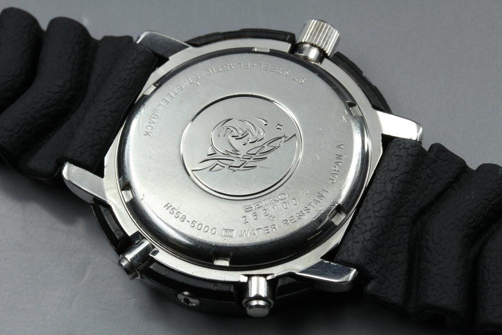 SEIKO Hybrid Arnie H558-5000 Black Quartz 45mm Men's Watch 1982