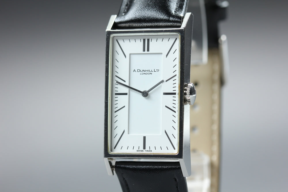 Near MINT Dunhill Waver 8036 White Quartz 22mm Men's Watch