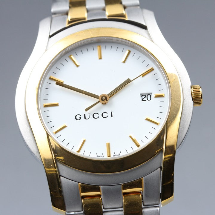 Near MINT GUCCI 5500XL Quartz 38mm Men's Watch