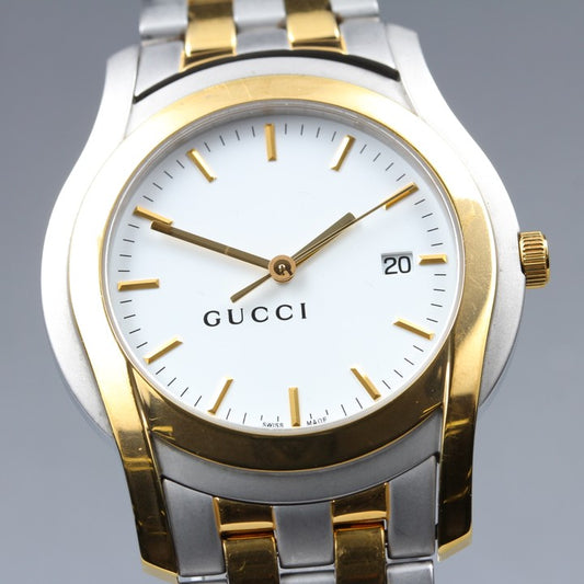 Near MINT GUCCI 5500XL Quartz 38mm Men's Watch