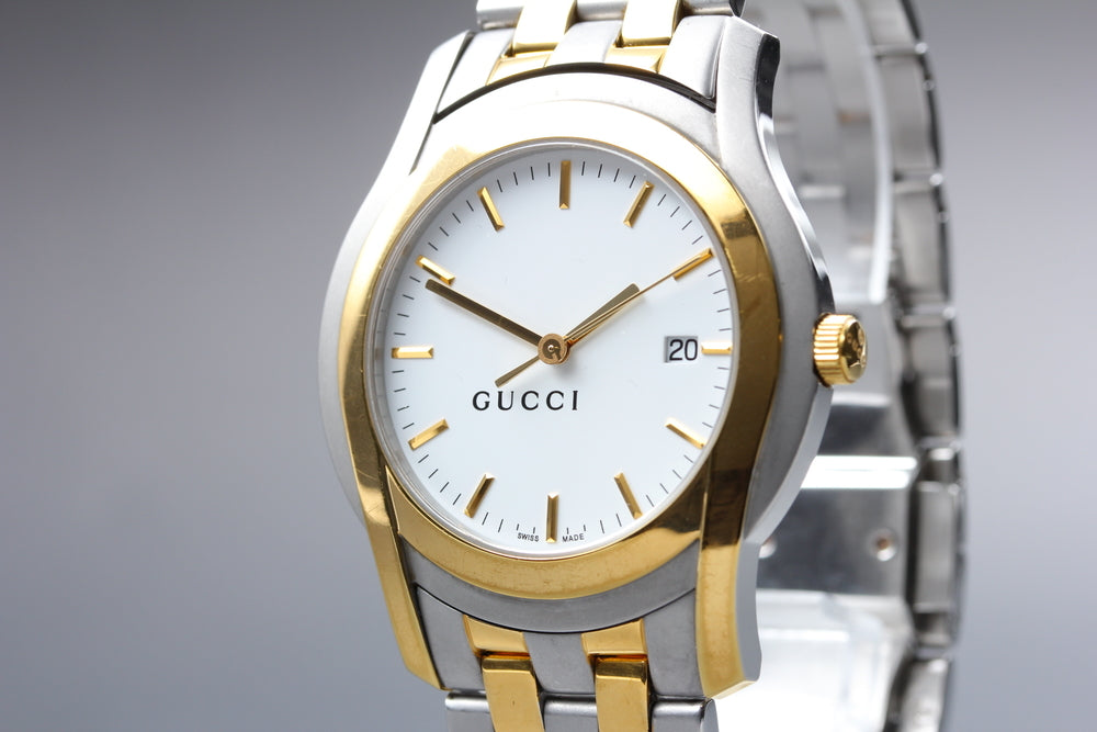 Near MINT GUCCI 5500XL Quartz 38mm Men's Watch