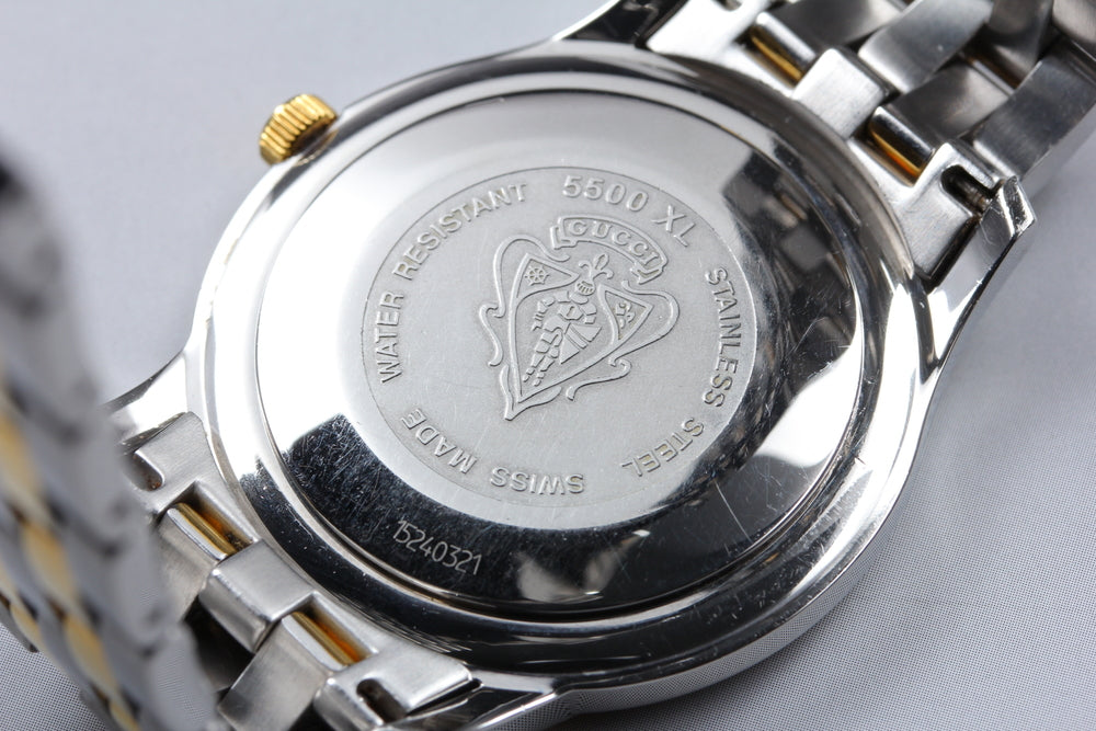 Near MINT GUCCI 5500XL Quartz 38mm Men's Watch