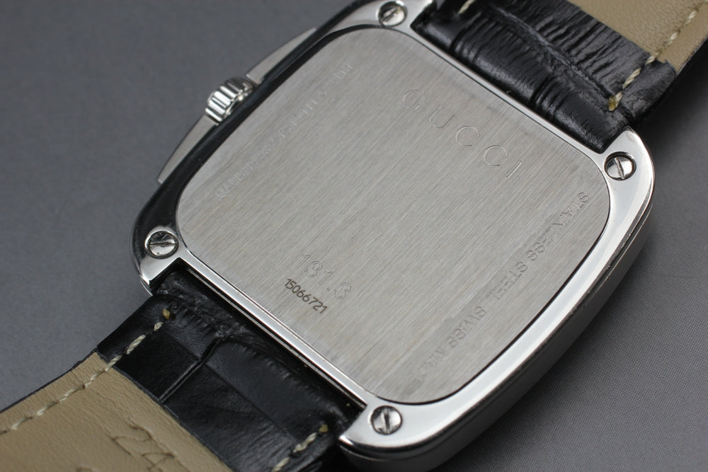 Near MINT GUCCI Coupe YA131303/131.3 White Quartz 40mm Men's Watch