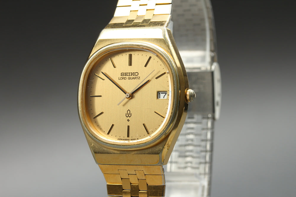 SEIKO Lord Quartz Lord Quartz 8242-5000 Gold Quartz 32mm Men's Watch 1979