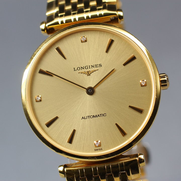 Near MINT LONGINES Grand Classic L4.708.2 Gold Auto 34mm Men's Watch