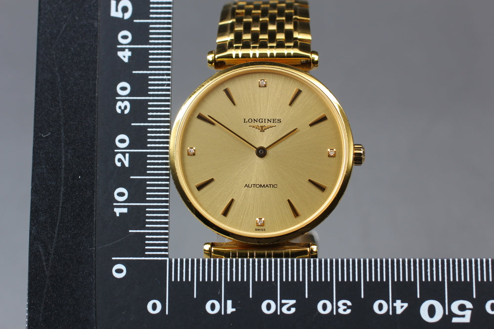 Near MINT LONGINES Grand Classic L4.708.2 Gold Auto 34mm Men's Watch