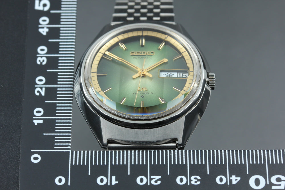 Near MINT SEIKO Lord Matic 5606-7270 Green Auto 35mm Men's Watch 1972