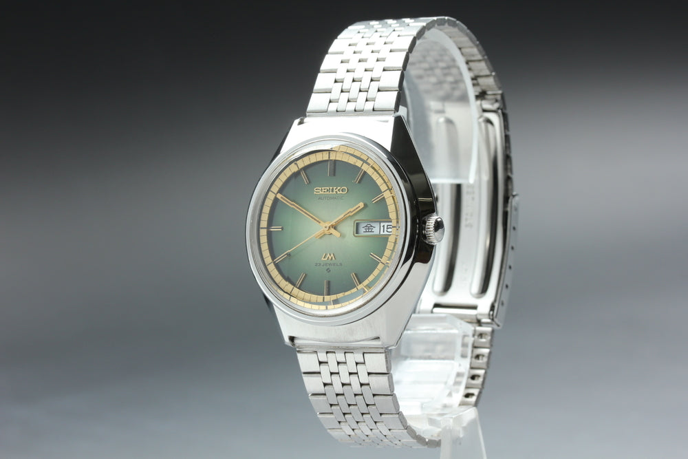 Near MINT SEIKO Lord Matic 5606-7270 Green Auto 35mm Men's Watch 1972