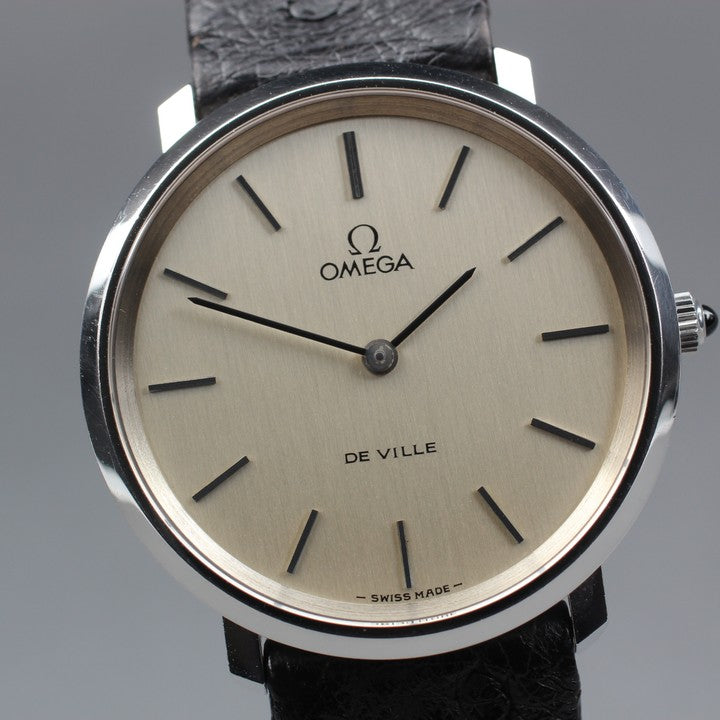 Near MINT OMEGA De Ville 111.0107 Cal.625 Silver Manual 33mm Men's Watch 1975
