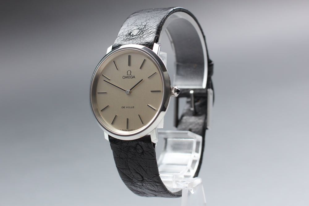 Near MINT OMEGA De Ville 111.0107 Cal.625 Silver Manual 33mm Men's Watch 1975