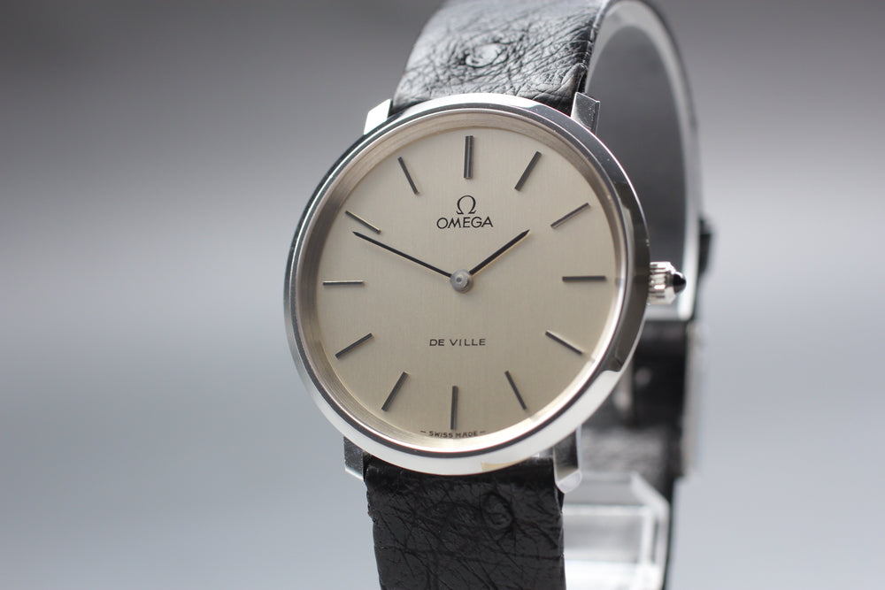 Near MINT OMEGA De Ville 111.0107 Cal.625 Silver Manual 33mm Men's Watch 1975