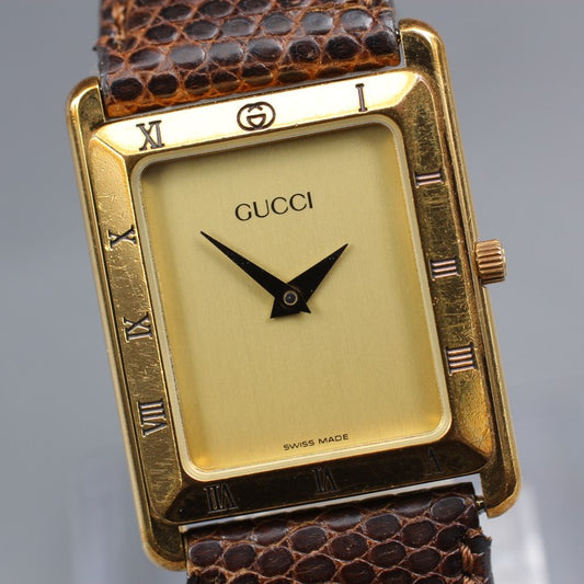 GUCCI 4200M Gold Quartz 24mm Men's Watch