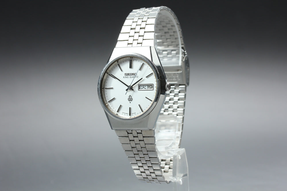 SEIKO King Quartz 4823-8100 Silver Quartz 35mm Men's Watch 1977