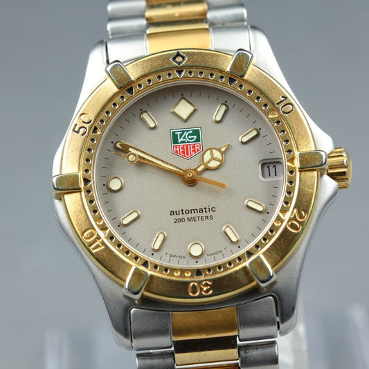 Near MINT TAG Heuer Professional 2000 665.013F Silver Auto 34mm Men's Watch