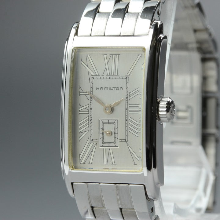 Near MINT HAMILTON Ardmore 6267 Silver Quartz 18mm Ladies Watch